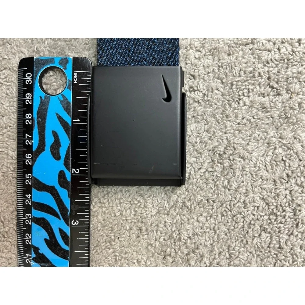 Nike Mens Reversible Web Belt Navy Black Bottle Opener Buckle AB0523 Golf OS